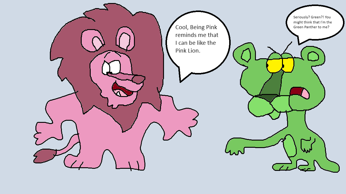 Beast Boy the Lion and The Pink Panther swaps colors by ...