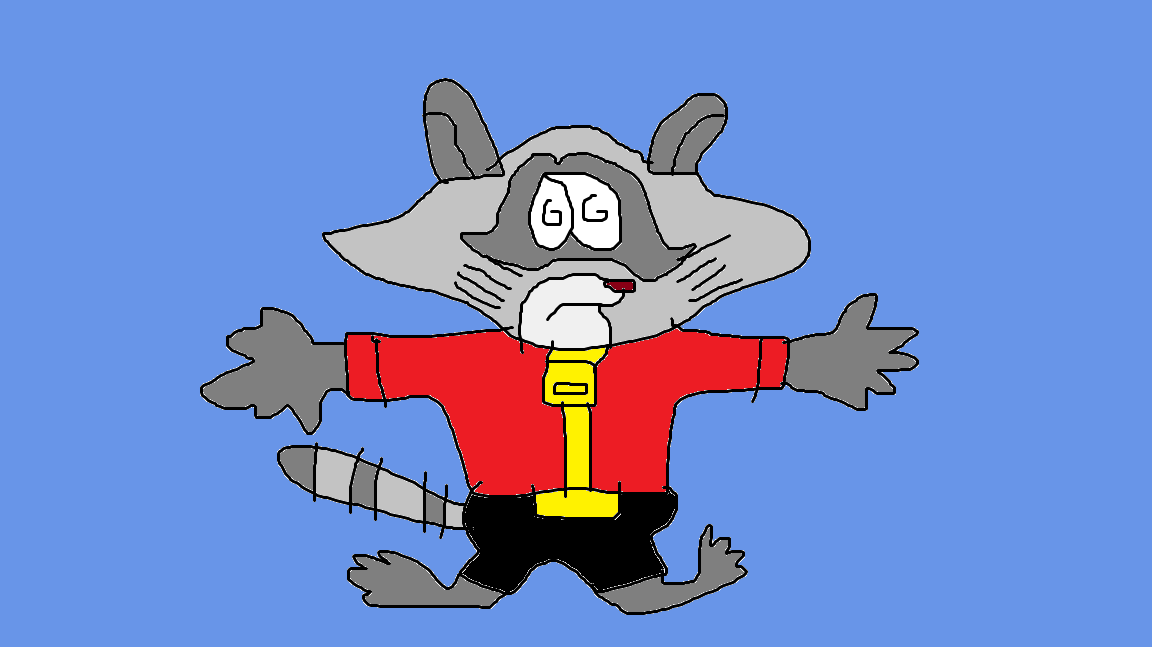 Kamenshi The Raccoon flattened by SidabaTheToonLord (DeviantArt stuff