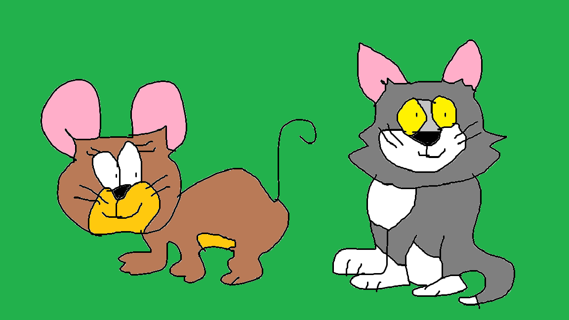 Real Jerry Mouse (Tom and Jerry) and Tom Cat (Tom and Jerry) by