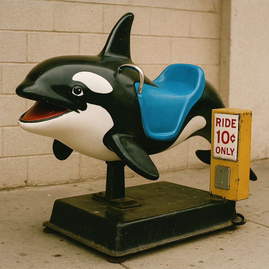 A coin operated orca kiddie ride (Copilot AI stuff) | Fan art Fun Wiki ...