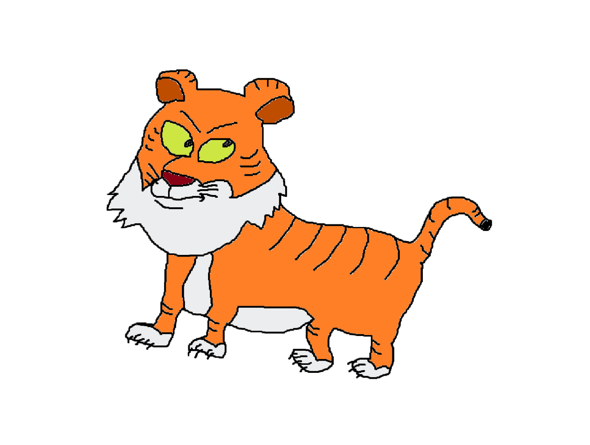 Mean Tiger Cartoon (Drawing Teachers stuff, Tiger) | Fan art Fun Wiki |  Fandom
