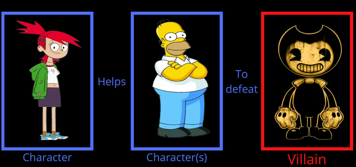 What if Frankie Foster helps Homer Simpson to defeat Bendy by