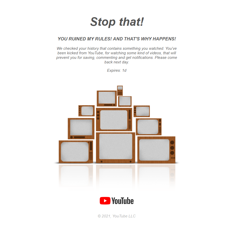 YouTube block screen | Fan posts Wiki | Fandom