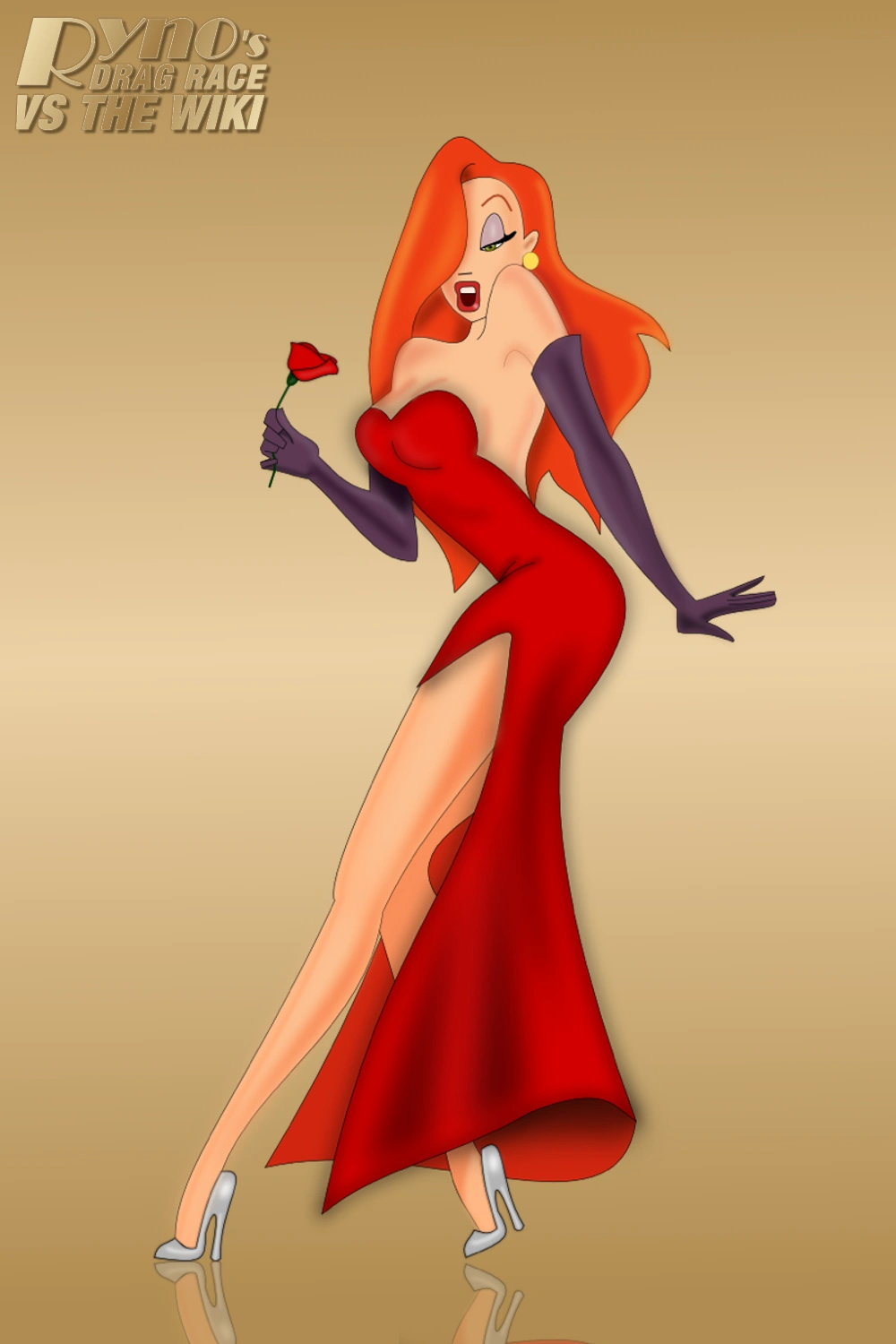 open lace back dress Cartoon Jessica Rabbit Poster Wall Art Picture Print Canvas Art Painting  Modern Home Living Room Decoration Poster (20x30inch,No Frame) : Amazon.se:  Home & Kitchen main image 0