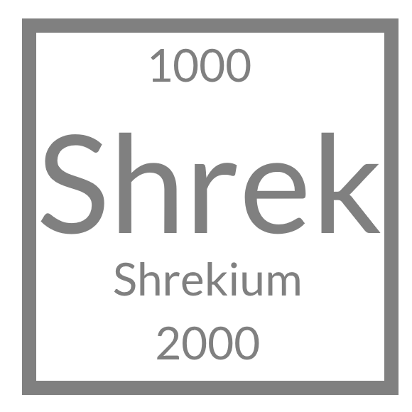 Shrekium Fandomium Fan Made Elements Wiki Fandom