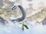 Rydia and the Mist Dragon in DS intro