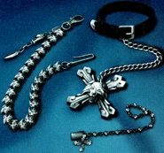 Dog Street collar, chain and pendant