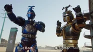 Gokai Change B-Fighters.jpg (127 KB) Super Megaforce Blue and Super Megaforce Yellow as Blue Stinger Beetleborg and Chormium Gold Beetleborg