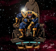 Thanos on his throne
