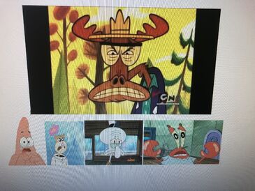 Scoutmaster Lumpus Angry at Patrick, Squidward, Sandy & Mr. Krabs