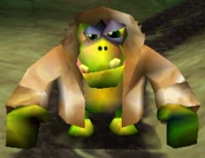 Klungo in Isle O' Hags. He is beaten but a little bruise somewhere of him when he is defeated after the first fight in Spiral Mountain