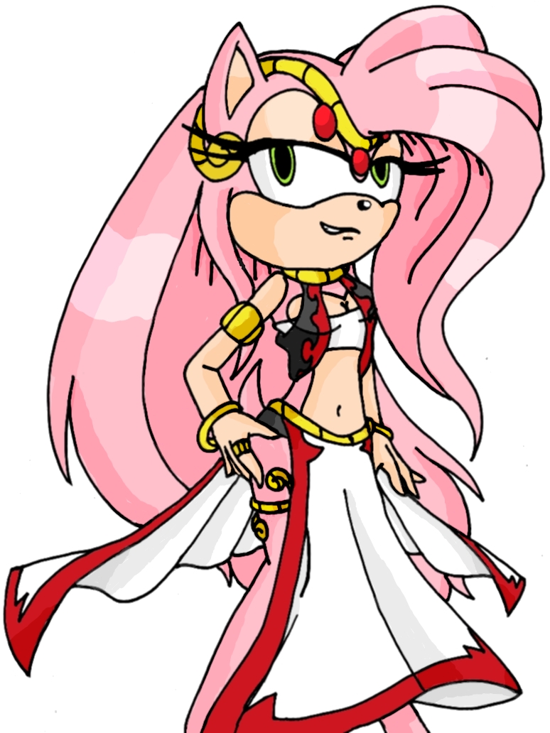 Princess Amy Rose As She Appears Amy Had Long Pink Hair Worn An Yellow Hair...