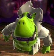 Klungo in front of his arcade at Showdown Town