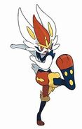 Cinderace if player picked Grookey
