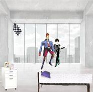 Rick and Tinsel at his flat