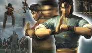 Teen Shujinko growing up to be young adult during his training with Master Bo' Rai Cho
