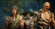 Reptile with Baraka, Kung Lao and Cage