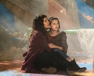 Molly with her mom