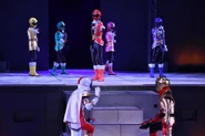 Super Mega Rangers, Super Megaforce Meridian White and Super Megaforce Gold Team Up