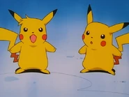 Ritchie's Pikachu, Sparky, with Ash's Pikachu
