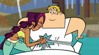 Sierra tying Owen up.
