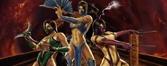 Edenian Allies, Kitana with Jade and Mileena in her Ending (MK9)