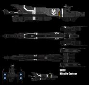 Halo unsc missile cruiser by adimatters-d3jv1r3