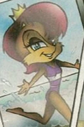 Sally in a swimsuit