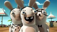 Female Marker Rabbids and Marker Glasses Mustache Bow Rabbid