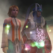 Yuna's unnamed Al Bhed mom with High Summoner Braska