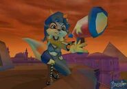 Inspector Fox with her, Interpol Shock Pistol.