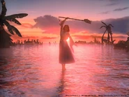 Yuna performing the Sending in Killika Port