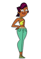 Sierra with her right arm on her waist.