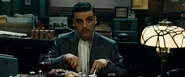 Blue at his office