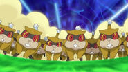The group of Patrat attempting to attack Mio