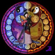 Mulan stained glass by akili amethyst-d4vrfig