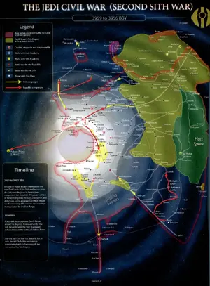 Military movement in the Jedi Civil War.