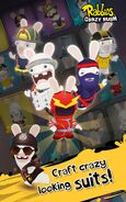 Biker Leader Rabbid, Fireman Rabbid, Gangster Rabbid, Red Sentai Rabbid and Footballer Rabbid