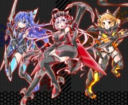 Tsubasa Darkness, Chris Darkness and Hibiki Tachibana Darkness