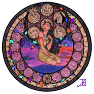 Pocahontas stainedglasswindow by akili amethyst-d38g4et