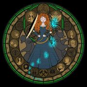 Stained glass merida by akili amethyst-d5o2loh