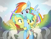 Edc6a4a047573e65c528be9c306c7b45.jpg (40 KB) Pickle Barrel and Barley Barrel are happy to Princess Rainbow Dash that they are joining the Cutie Mark Crusaders Manehattan Branch