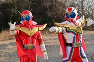Super Megaforce Meridian and Super Megaforce Meridian White Team Up