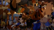 Speedy with Wile, Road Runner, Goofy, Pinocchio, Minnie and others in Who Framed Roger Rabbit