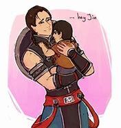 Kung Lao hugging young Kung Jin fanart