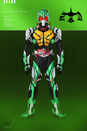 Kamen Rider Type-Ω (Shades, transformation w/CycloneRiser)