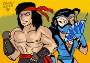 Liu Kang and Kitana by 80sFan