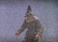 Scarecrow getting snowed