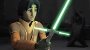 Drag's Green Crossguard Lightsaber