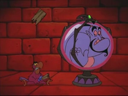 Genie in globe